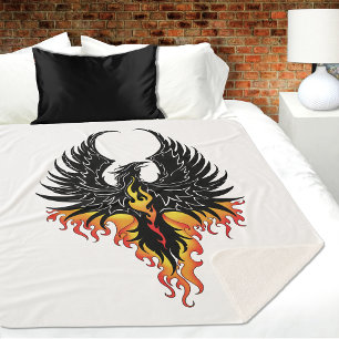 Feuriger Phönix Aufsteigende Feuer Vogel Schwarze  Sherpadecke