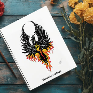 Feuriger Phönix Aufsteigender Feuerbird Schwarze S Planer