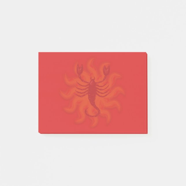 Feuriger Skorpion Post-it Klebezettel (Vorderseite)