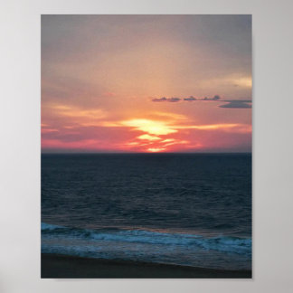 Feuriger Sonnenaufgang, Ocean City Poster