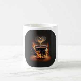 Feuriger Weihnachtskaffee mit Herzklopfkunst Kaffeetasse