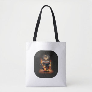 Feuriger Weihnachtskaffee mit Herzklopfkunst Tasche