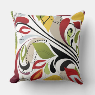 FEURIGES BLUMEN-DESIGN Retro-Kissen Kissen