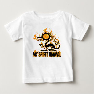 Feuriges knuspriges Drache-Geist-Tier Baby T-shirt