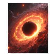 Feuriges Schwarzes Loch Weltraumwirbel Kosmisches