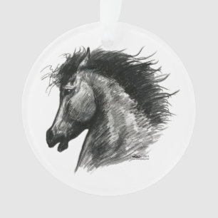 Feuriges Wildpferd Ornament