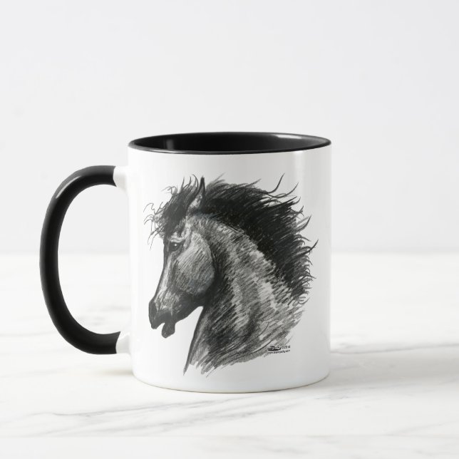 Feuriges Wildpferd Tasse (Links)