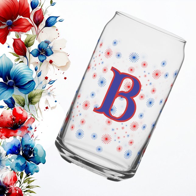 Feux d'artifice Monogramme Rouge Blanc et Bleu (Créateur téléchargé)