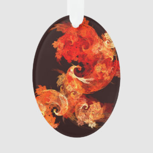 Feux de danse Art Abstrait Acrylique Ovale