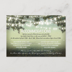 feux de jardin Cartes d'hébergement mariage
