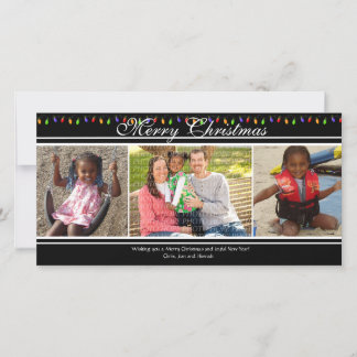 Feux de Noël 3 photos Carte de Noël