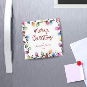 Feux de Noël Joyeux Magnet de Noël
