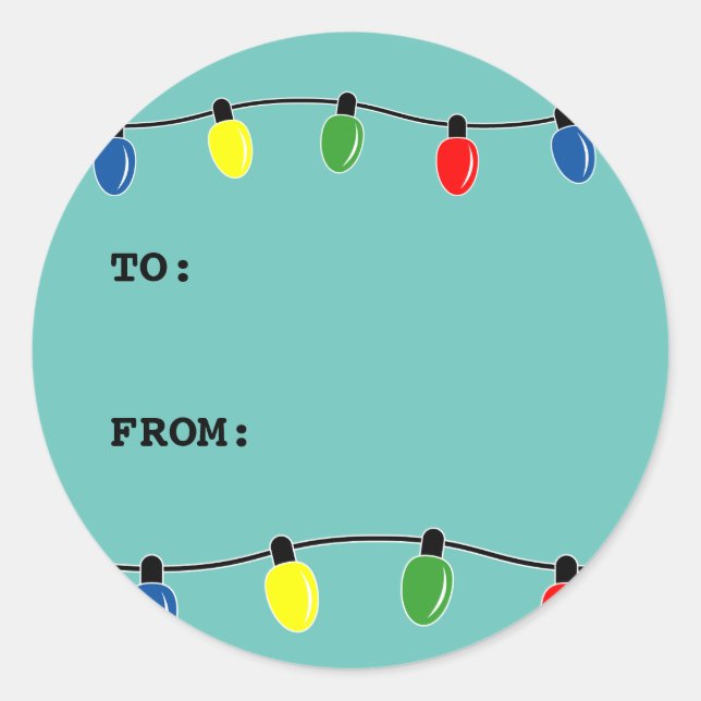 Feux de Noël personnalisées à partir des étiquette (Devant)