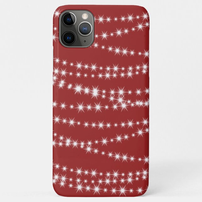 Feux de Noël sur coque iphone rouge (Dos)