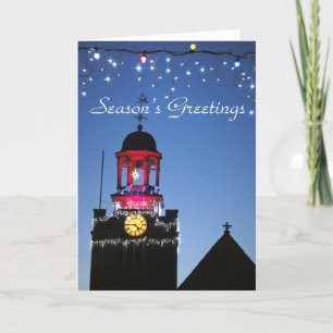 Feux d'église carte de Noël
