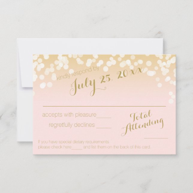 Feux d'étincelle rose et or roux RSVP (Devant)