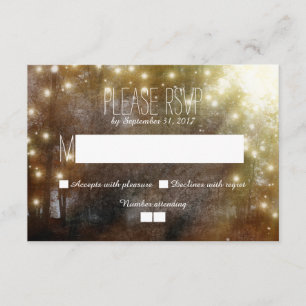 Feux jumelles mariage rustique cartes RSVP