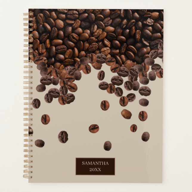 Fèves de café Nom personnalisé Mois (Devant)