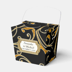Fevor Box Glam Old Hollywood Regency Black Krawatt Geschenkschachtel