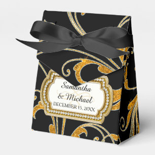 Fevor Box Glam Old Hollywood Regency Black Krawatt Geschenkschachtel