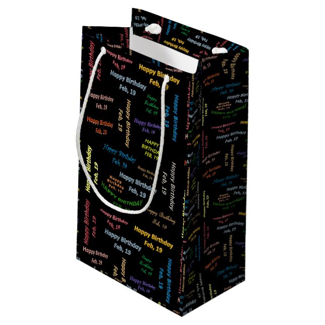 Février, 19 Anniversaire Cadeau Sac (Dos Angle)