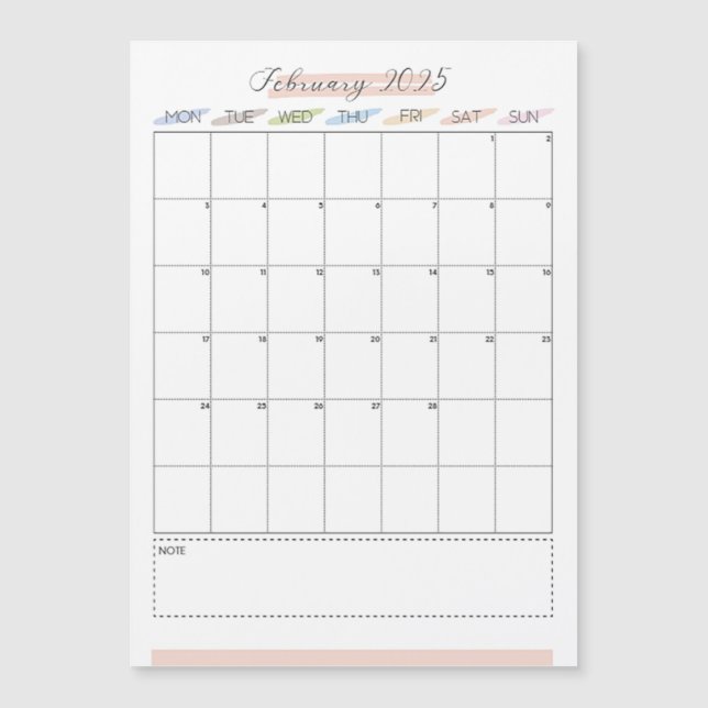 Février 2025 Carte magnétique mensuelle individuel (Devant)