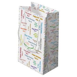 Février 8 Anniversaire Sac cadeau