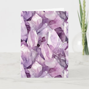 Février Birthstone Amethyst Carte d'anniversaire