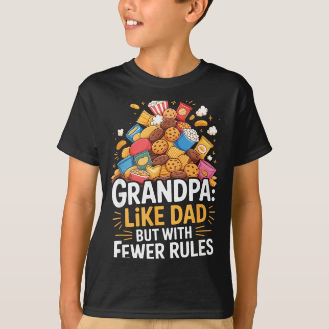 Fewer Rules Funny Grandpa  T-Shirt (Vorderseite)