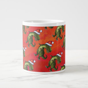 Fextive TRex Dino Muster auf Red Jumbo-Tasse