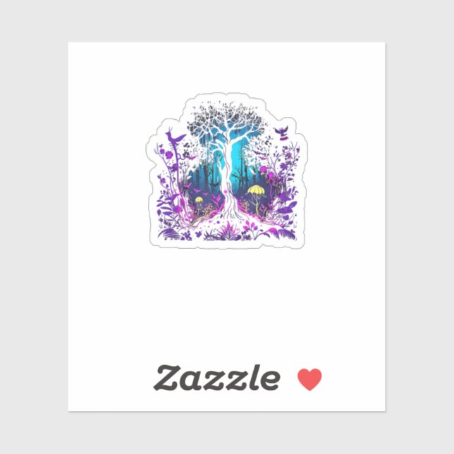 Fey Gothic Emo Goblincore Aesthetic  Forest Graphi Aufkleber (Blatt)