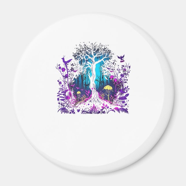 Fey Gothic Emo Goblincore Ästhetik Wald Graphi Magnet (Vorne)