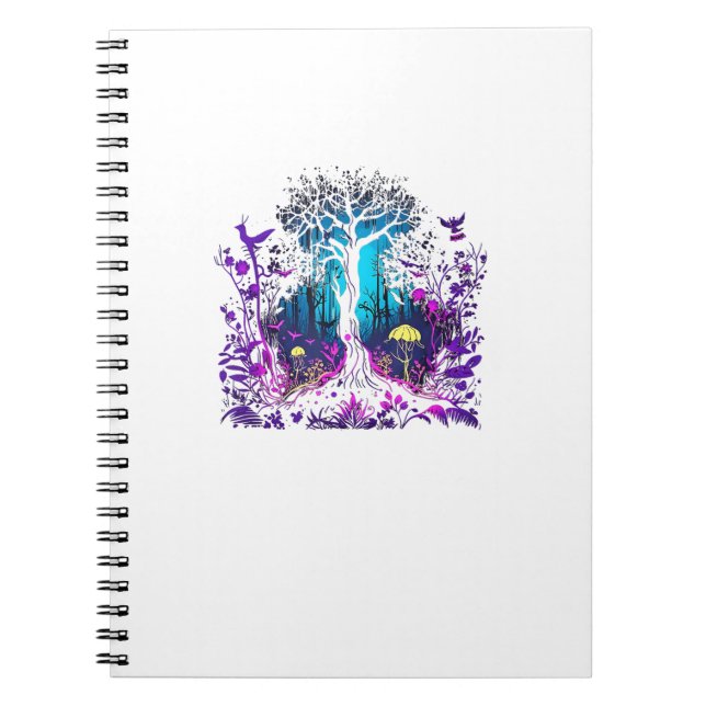 Fey Gothic Emo Goblincore Ästhetik Waldgrafik Notizblock (Vorderseite)