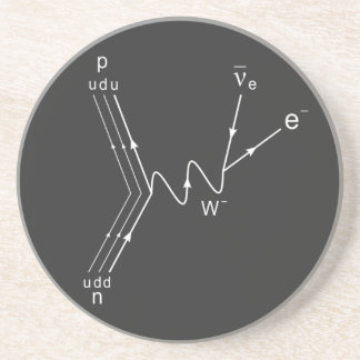 Feynman-Diagramm, Protonenneutron-Streuung Getränkeuntersetzer