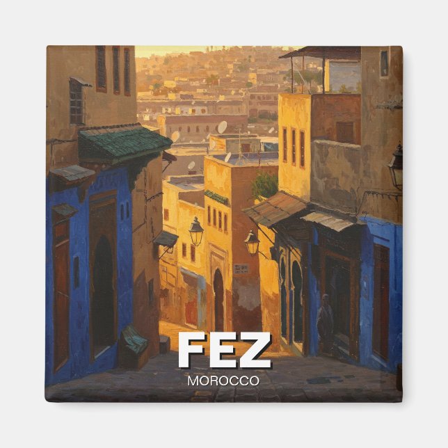 Fez Marokko Reisen Magnet (Vorne)