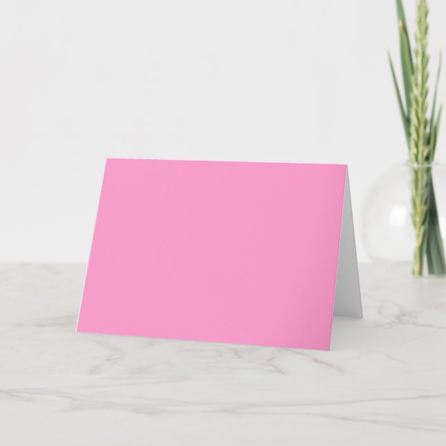 FF99CC Solid Medium Pink Farbvorlage Karte (Vorderseite)