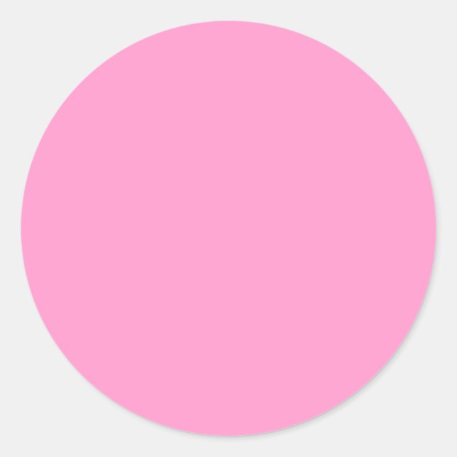 FF99CC Solid Medium Pink Farbvorlage Runder Aufkleber (Vorderseite)