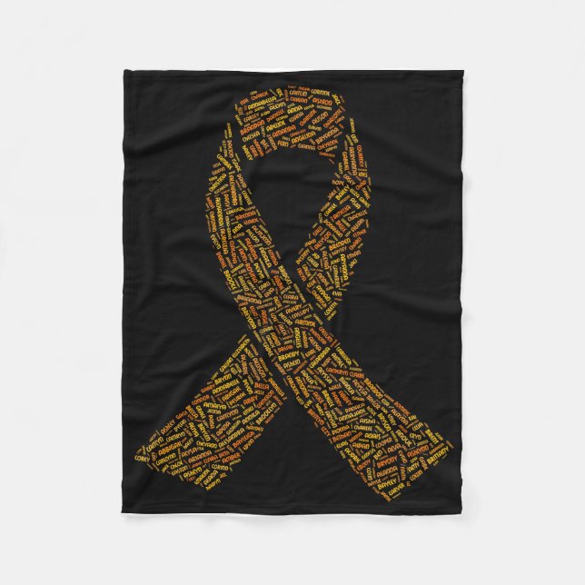 FF name Ribbom Fleece Decke (Vorderseite)