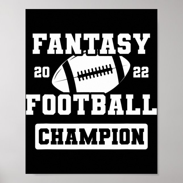 FFL League Champ Winner 2022 Fantasy Football Cham Poster (Vorne)