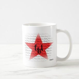 FHL (Glaube, Hoffnung u. Liebe) alles Stern-Logo Kaffeetasse