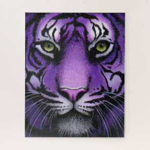 Fiala Lila Tiger Wilde Katze Myka Jelina Art Puzzl