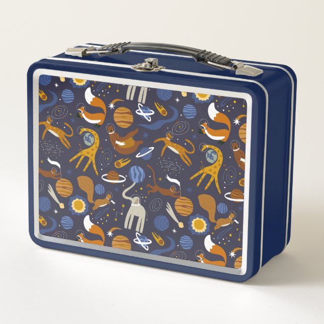 Fiambrera Animals Outer Space Metall Brotdose (Vorderseite)