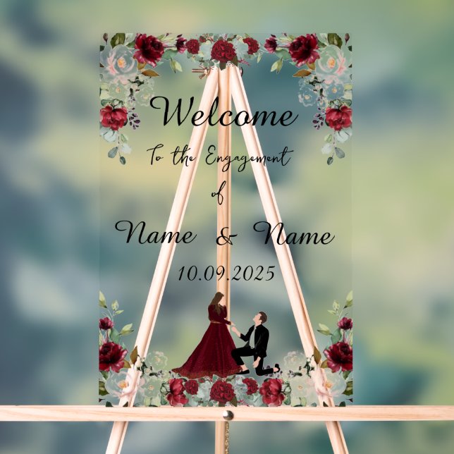 Fiançailles acrylique de Bourgogne (Neutre)