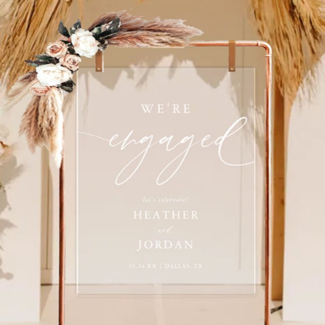 Fiançailles de calligraphie moderne Nous sommes en (Créateur téléchargé)