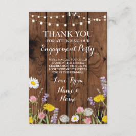 Fiançailles de carte de remerciements épousant