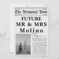 Fiançailles de journal Faire-part Templ Invitation