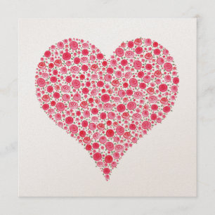 Fiançailles Deux Coeurs Roses Invitation rose méta