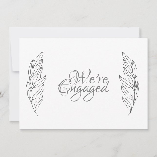 Fiançailles, faire-part partie engagée (Devant)