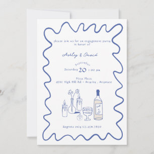 Fiançailles moderne Invitations de mariage fanta