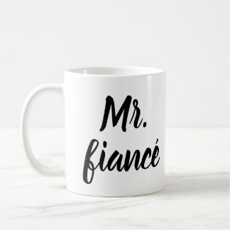 Fiancé Coffee Tasse - Inky Trendy Lettering